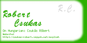 robert csukas business card